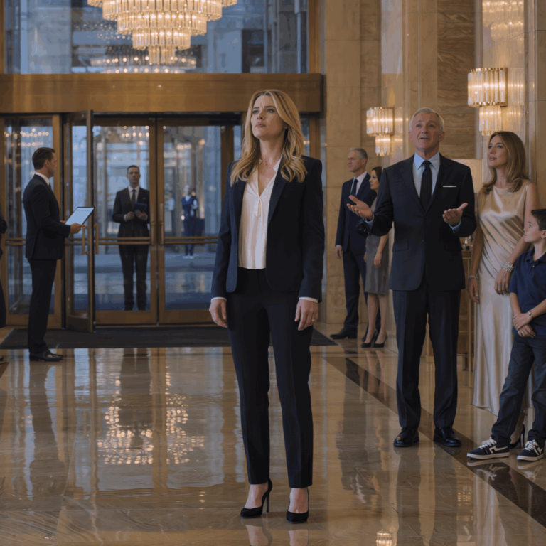 Mon père s'est moqué de moi dans le hall : « Elle n'a même pas les moyens de se garer ici ! Ces penthouses coûtent des millions ! » Puis l'agent immobilier est sorti et a dit : « Madame, vous visitez votre premier ou votre deuxième penthouse aujourd'hui ? Les deux sont prêts à être rénovés. » Ma famille n'a même pas pu entrer.