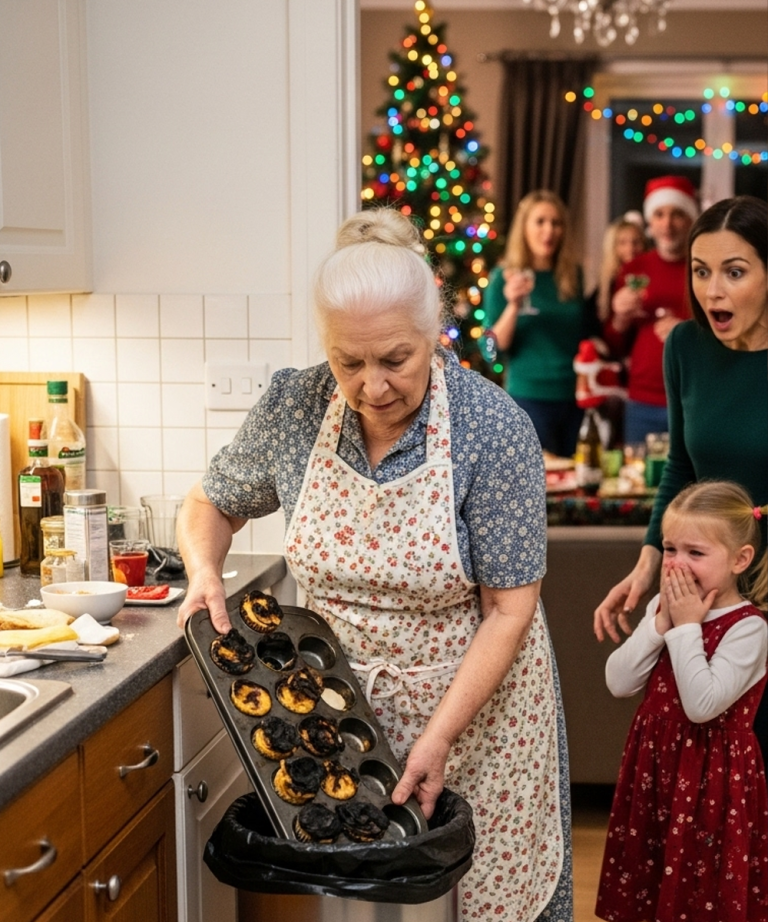 À Noël, mon fils de 8 ans a apporté des cupcakes chez sa grand-mère — ma mère les a jetés à la poubelle, alors j'ai levé mon verre et j'ai dit : « À notre dernier dîner en famille ! » Deux jours plus tard, leurs téléphones n'arrêtaient pas de sonner.