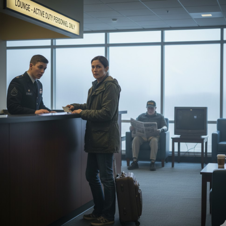 On m'a prise pour une civile — jusqu'à ce que le colonel dise : « Madame… la Veuve Noire des SEAL ? » À l'aéroport