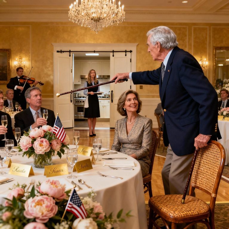 Au brunch de ma sœur, ma mère m'a sifflé : « Tu es là pour faire la vaisselle, ne nous fais pas honte ! » et m'a poussé vers la cuisine… Tout le monde regardait, jusqu'à ce que mon grand-père de 84 ans se redresse, pointe sa canne et dise…