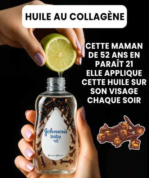 Formule à l’huile de clou de girofle et citron : huile au collagène pour une peau jeune et sans rides, au teint éclatant