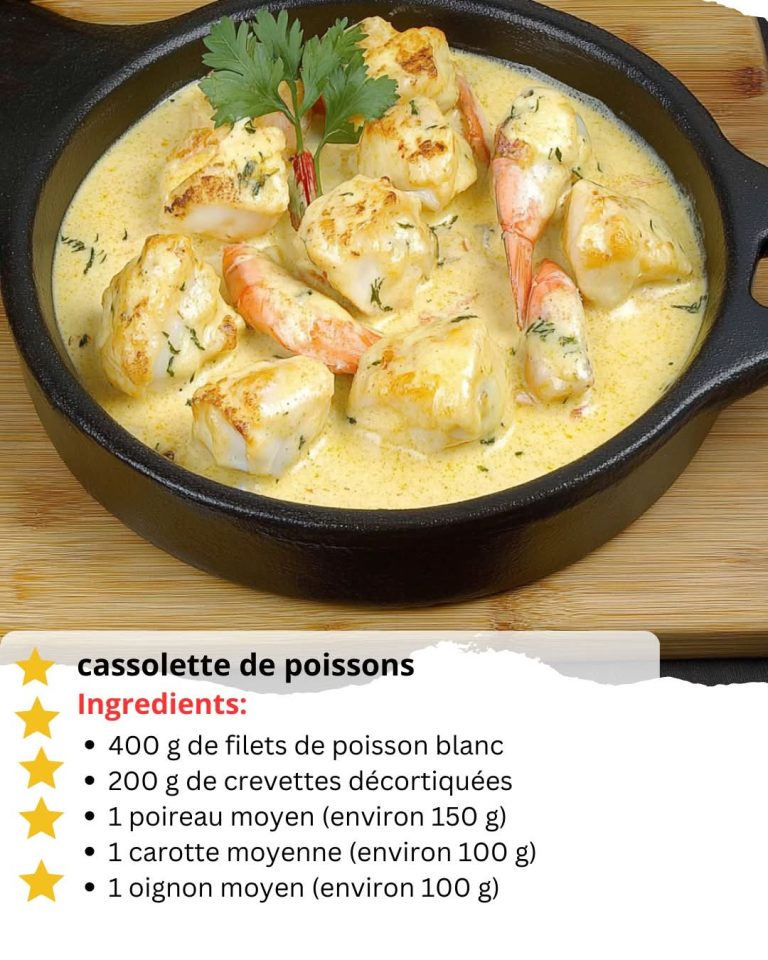 Cassolette de poissons : une recette savoureuse et gourmande