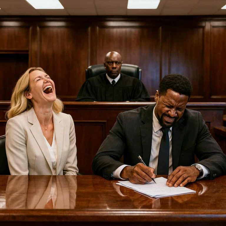 Alors qu’elle signait les papiers du divorce, elle traita Arvind de « sale noir »… mais ce que le juge lut changea tout.