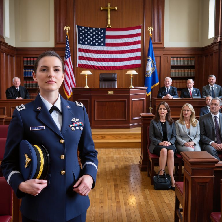 Ils m'ont traitée d'échec, jusqu'à ce que je me présente au tribunal en grande tenue militaire. Elle est entrée au tribunal.