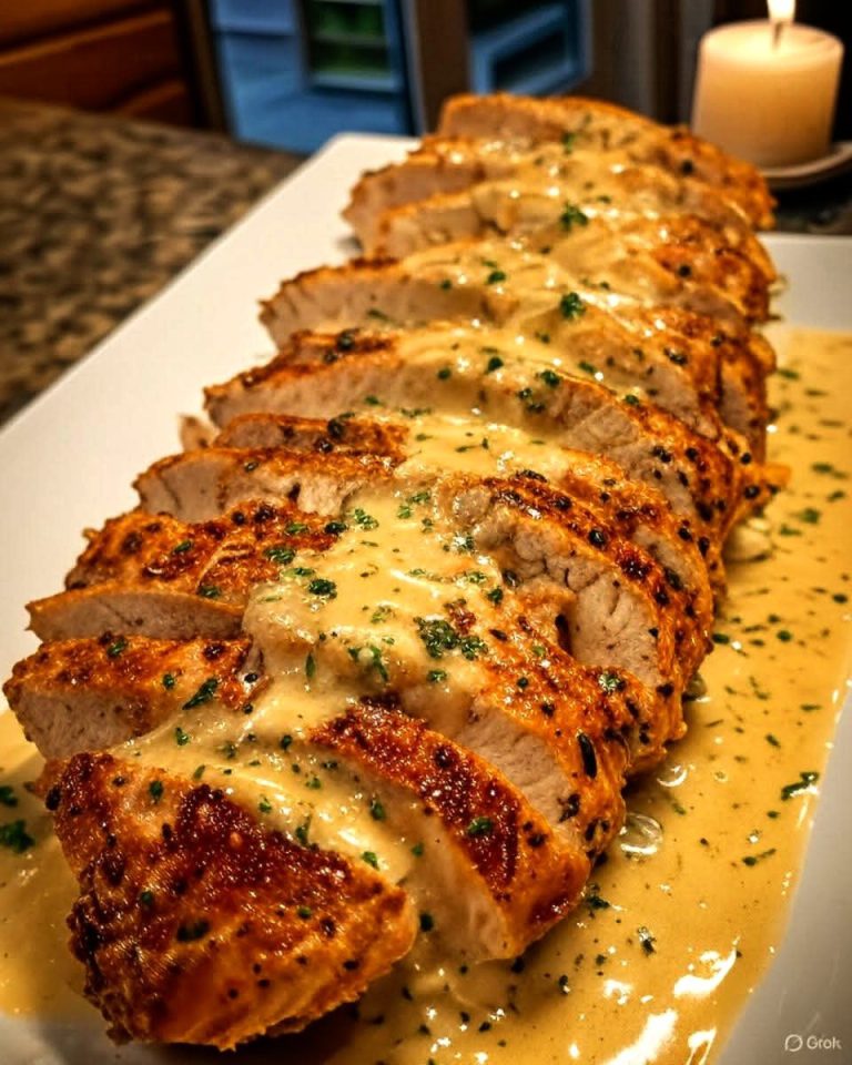 Poulet Baked Caesar avec Sauce Crémeuse au Parmesan