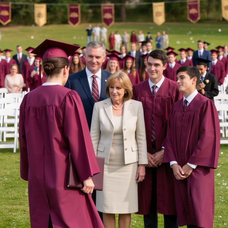Le jour de la remise des diplômes. Grand-mère a posé une seule question : « Où est ton fonds de 3 millions de dollars ? » — Je suis restée là, paralysée — Maman a pâli, Papa fixait l’herbe — et 48 heures plus tard, la vérité a commencé à se dissiper sous la carapace lisse de la « famille qui sacrifie tout pour son enfant » qu’ils jouaient depuis des années…