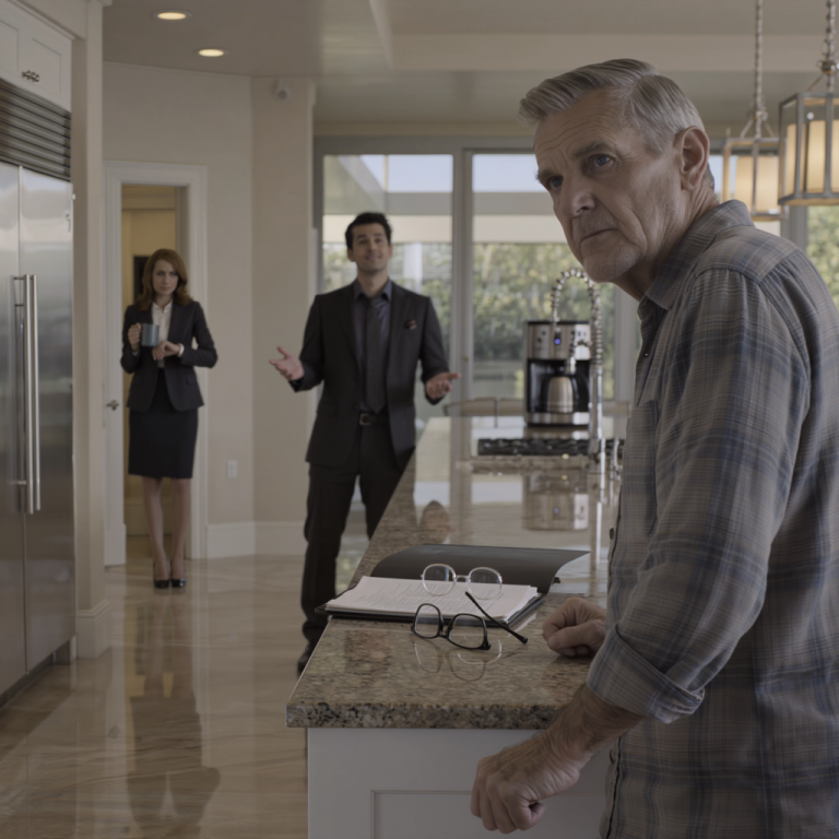 Ce matin-là, ma joue me brûlait après le coup de pied brutal de mon gendre, mais j'ai préféré me taire. Le soir même, j'ai préparé un festin somptueux. Ma fille a souri et a dit : « Enfin, papa, tu comprends ! » Jusqu'à ce qu'elle voie la personne assise en bout de table…