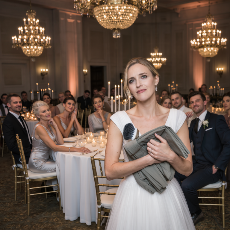 Au mariage de ma fille, sa belle-mère lui a offert un uniforme de femme de ménage. Mon gendre a souri et a dit : « Parfait. Ça lui sera utile à la maison. » Ma fille a éclaté en sanglots. Je me suis levée discrètement et j'ai dit : « Maintenant… ouvrez mon cadeau. » Quand ils ont vu ce qu'il y avait dans la boîte, un silence de mort s'est abattu sur la pièce.