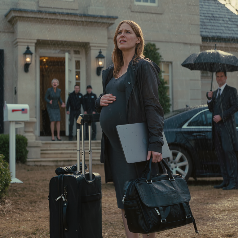 « DÉGAGE, TU AS SÉDUITE LE MAUVAIS FILS ! » – Ma belle-mère m’a jetée dehors sous la pluie, enceinte de huit mois, pour un simple bout de papier. Mon mari a croisé les bras et a exigé le divorce. Je n’aurais jamais imaginé qu’au moment où je traînais ma valise vers la porte, la Bentley du « fils aîné que toute la famille méprisait » freinerait brusquement et qu’il prononcerait une phrase qui laisserait tout le monde paralysé de stupeur.