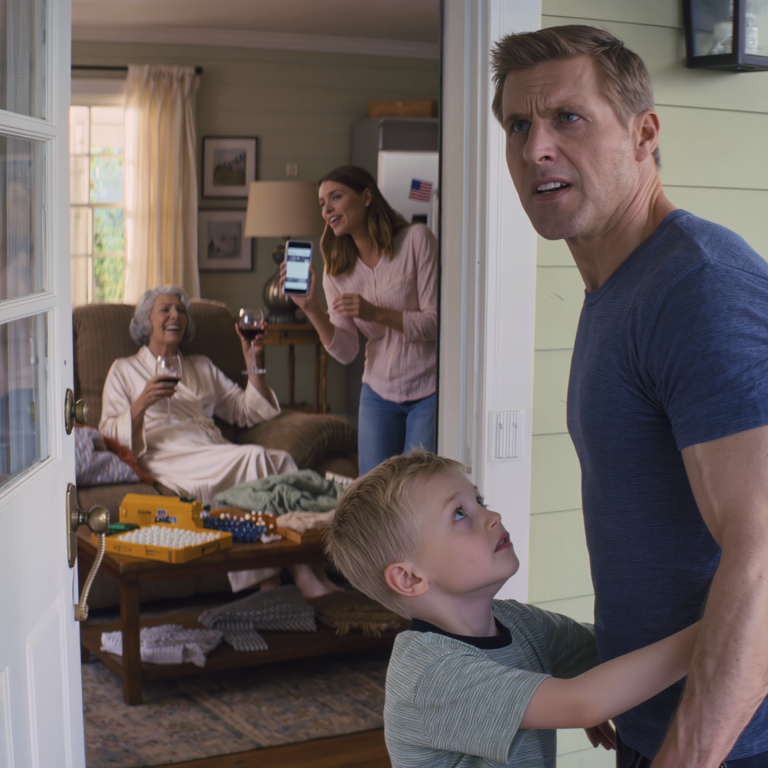 Ma femme avait emménagé chez sa mère pour s'occuper d'elle, alors j'ai décidé de lui faire une surprise et je suis allé la voir avec notre fils de sept ans. La porte d'entrée était entrouverte. Mon fils a jeté un coup d'œil à l'intérieur, puis m'a tiré par la manche. « Papa… regarde. Chut. »