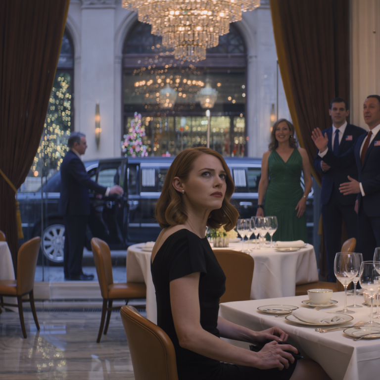 Quand elle a repris sa place à table