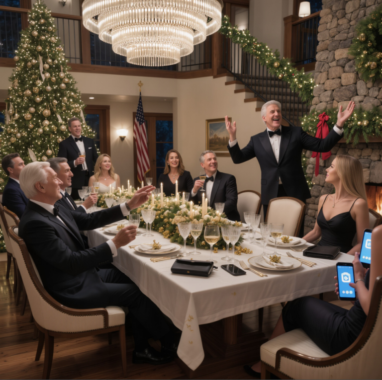 Mon père a dit que j'étais toujours fauchée malgré le Noël de luxe — puis mon banquier a dit : « Madame Emily, vos comptes totalisent maintenant plus de trente milliards de dollars », et mon frère a laissé tomber son verre.