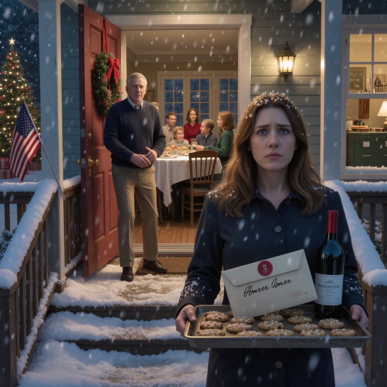 Au dîner de Noël, mon père a ouvert la porte, a levé les yeux au ciel et a dit : « Nous n'avons pas de place ce soir — vous pourriez peut-être passer les fêtes ailleurs. »