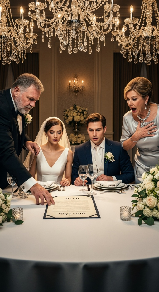 Lors de la réception de mariage, ma belle-mère a annoncé : « L'appartement est uniquement au nom de mon fils, comme ça elle ne pourra pas me le voler en cas de divorce. » Elle ignorait que mon père, routier, était sur le point de nous remettre un acte de propriété qui ferait passer son cadeau pour une broutille.