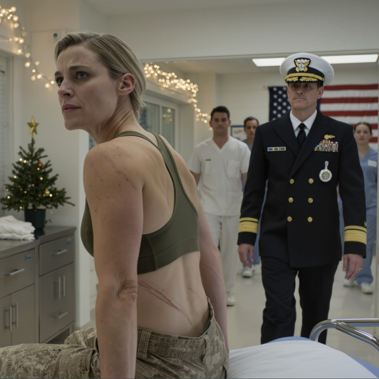 « Pourquoi êtes-vous ici ? » Elle subissait un examen médical de routine — jusqu'à ce que l'amiral des SEAL voie ce qu'il y avait sur son dos. Elle pouvait entendre des cris