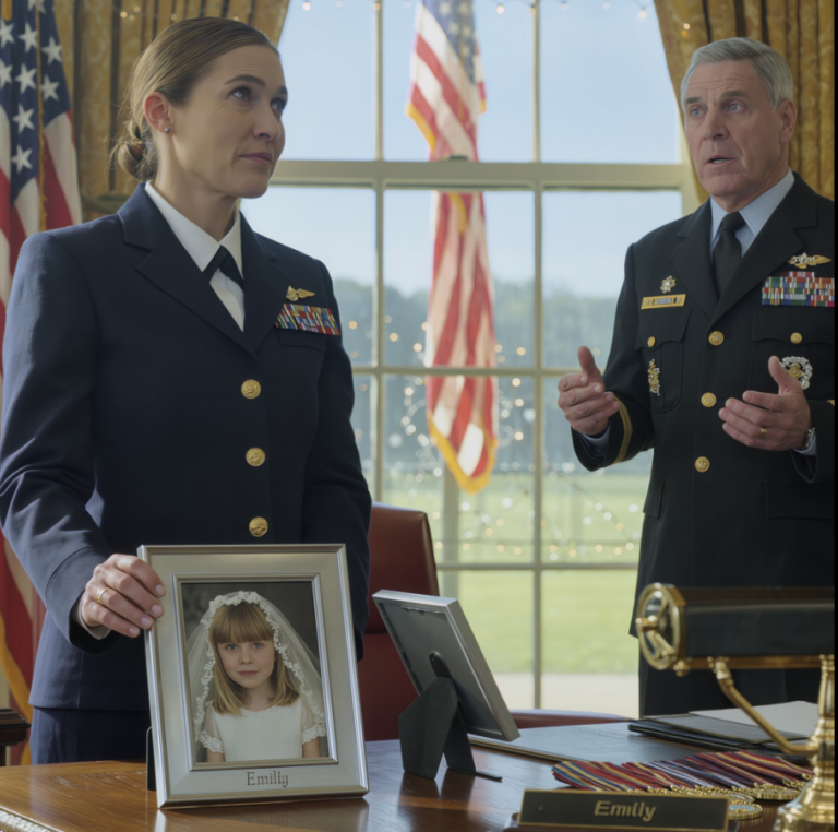 J'examinais le bureau d'un général lorsque j'ai remarqué la photographie d'une jeune fille sur son bureau. Je me suis figé.