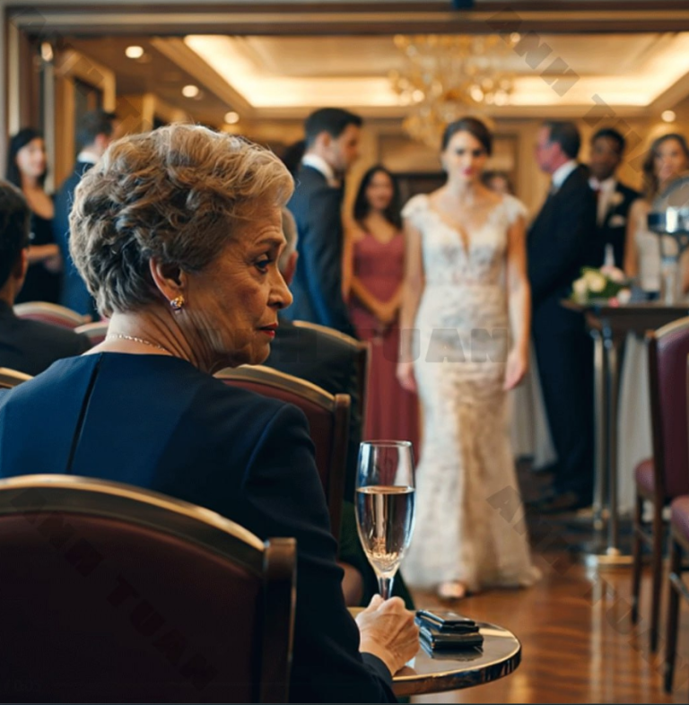 Au mariage fastueux de mon fils, j'étais placée au quatorzième rang, juste à côté du buffet. La mariée s'est penchée vers moi et m'a chuchoté que me voir ainsi les gênerait. Un homme en costume noir s'est approché, s'est assis à côté de moi et a dit à voix basse : « Faisons comme si nous étions venus ensemble. » Quand mon fils a baissé les yeux et nous a vus, il a immédiatement pâli.