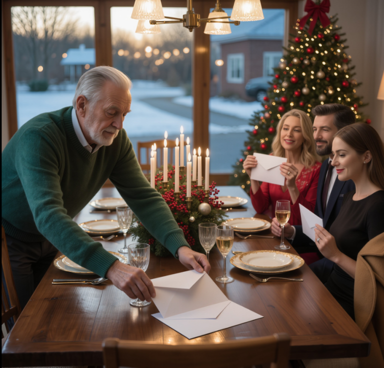 Lors du dîner de Noël, mon riche grand-père nous a remis à chacun un chèque. Mes parents ont ri : « C'est juste pour la forme… »