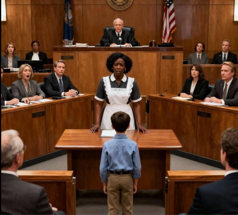 La bonne d'un homme d'affaires fortuné est entrée au tribunal seul, sans avocat pour la défendre — jusqu'à ce que son fils intervienne et révèle la vérité qui changea tout.