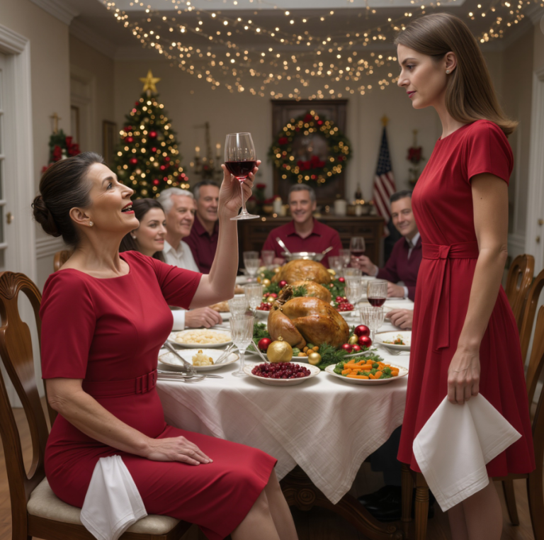 Ma mère m'a regardée de l'autre côté de la table pendant le dîner de Noël et a dit : « On a honte de toi », puis elle a ri comme si c'était une blague devant tout le monde. J'ai pris une grande inspiration, je me suis levée et j'ai dit une chose qui a plongé la pièce dans un silence de mort. Le visage de ma mère s'est effondré et, un instant plus tard, elle était en larmes. Elle ne pouvait plus s'arrêter de pleurer.