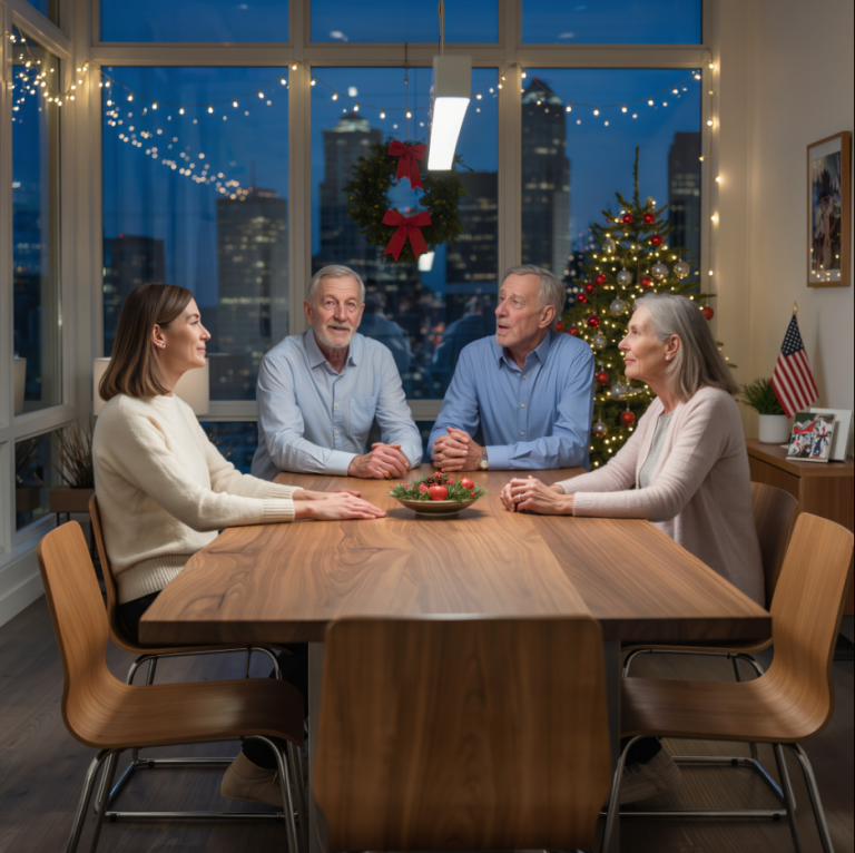 Pendant le dîner, mon père leva son verre et dit : « Certains enfants vous rendent fiers. D'autres, par contre, n'y arrivent jamais. » Tout le monde rit. Je me contentai de sourire et de répondre : « Heureusement que je viens d'emménager à cinq mille kilomètres d'ici… Ne vous inquiétez pas, vous n'aurez plus jamais à me faire de la place. »