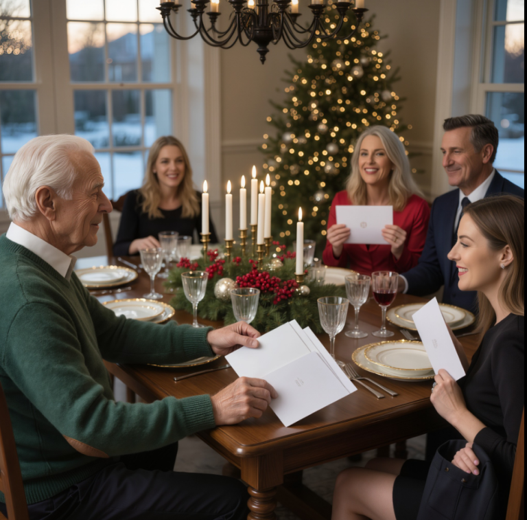 Lors du dîner de Noël, mon riche grand-père nous a remis à chacun un chèque. Mes parents ont ri : « C'est juste pour la forme… »