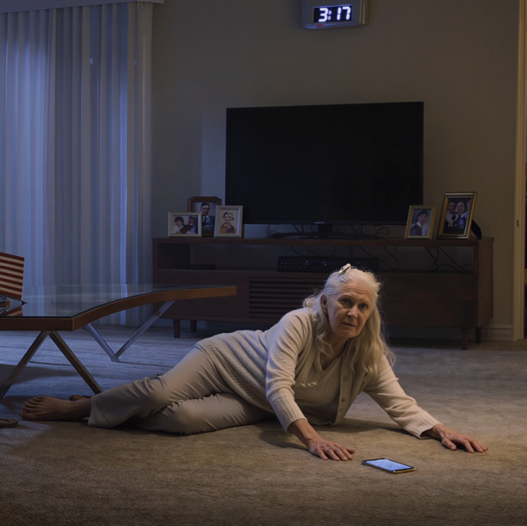 J'ai 79 ans. À 3 heures du matin, je me suis effondrée au milieu du salon. De la chambre de mon fils, je les ai entendus rire : « Ne l'aidez pas à se relever, laissez-la, elle a l'habitude de tomber. » J'ai attrapé mon téléphone, j'ai rassemblé mes dernières forces pour appeler les secours, et quand les ambulanciers ont défoncé la porte, j'ai décidé de faire quelque chose qu'ils n'oublieraient jamais.