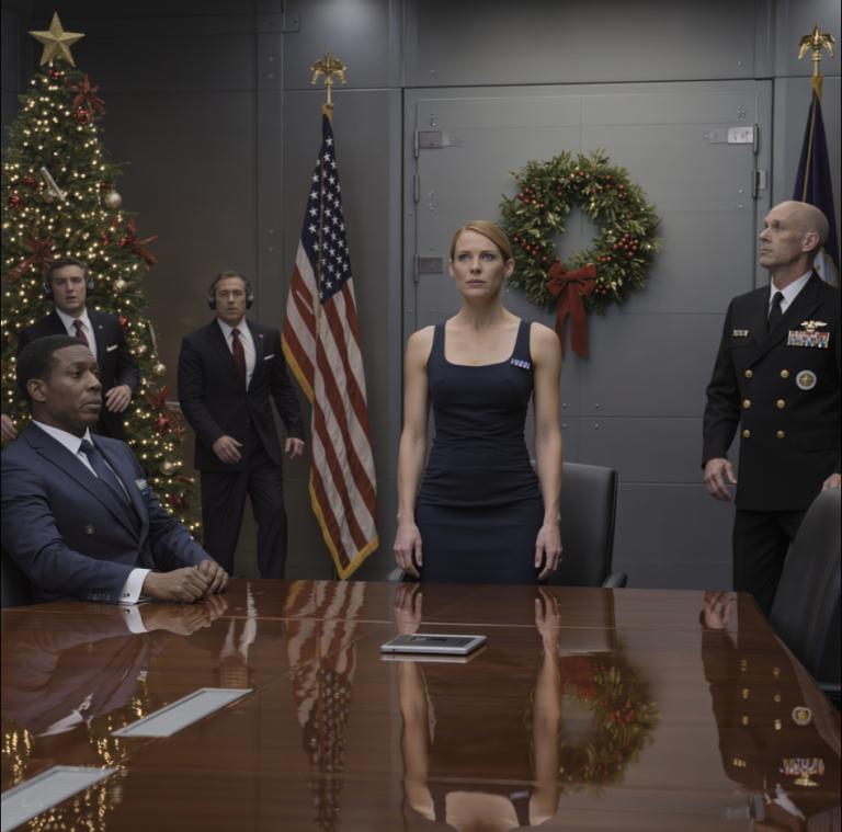 L'amiral a franchi la ligne rouge en faisant preuve d'irrespect : quelques secondes plus tard, il était à terre avant même que ses gardes du corps n'aient pu intervenir. (Caméra de surveillance)