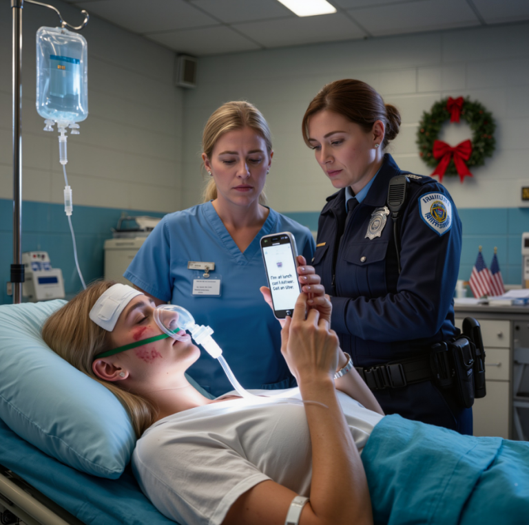 Après un terrible accident de voiture, j'ai appelé mon père et je lui ai demandé de venir me chercher aux urgences. Il m'a répondu par SMS : « Je déjeune avec ta belle-mère, je ne peux pas partir comme ça. » J'ai répondu : « D'accord. » Ce que le policier a dit en s'approchant de sa table au restaurant… LUI A FAIT REGRETTER DE M'AVOIR FAIT ATTENDRE.