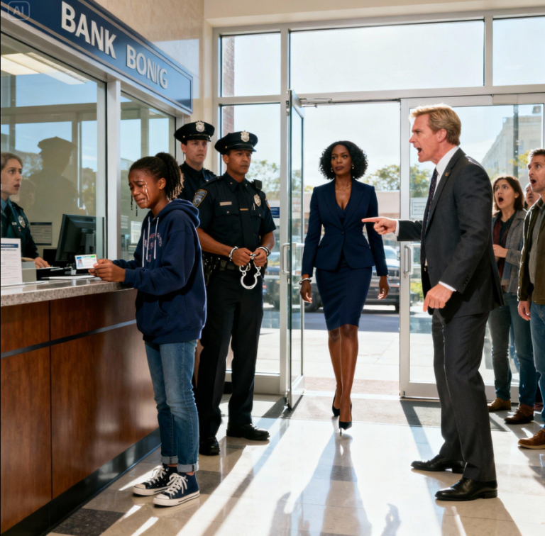 Un directeur de banque raciste appelle la police pour faire arrêter une adolescente noire — le choc est total lorsque sa mère, une PDG milliardaire, entre dans la pièce…