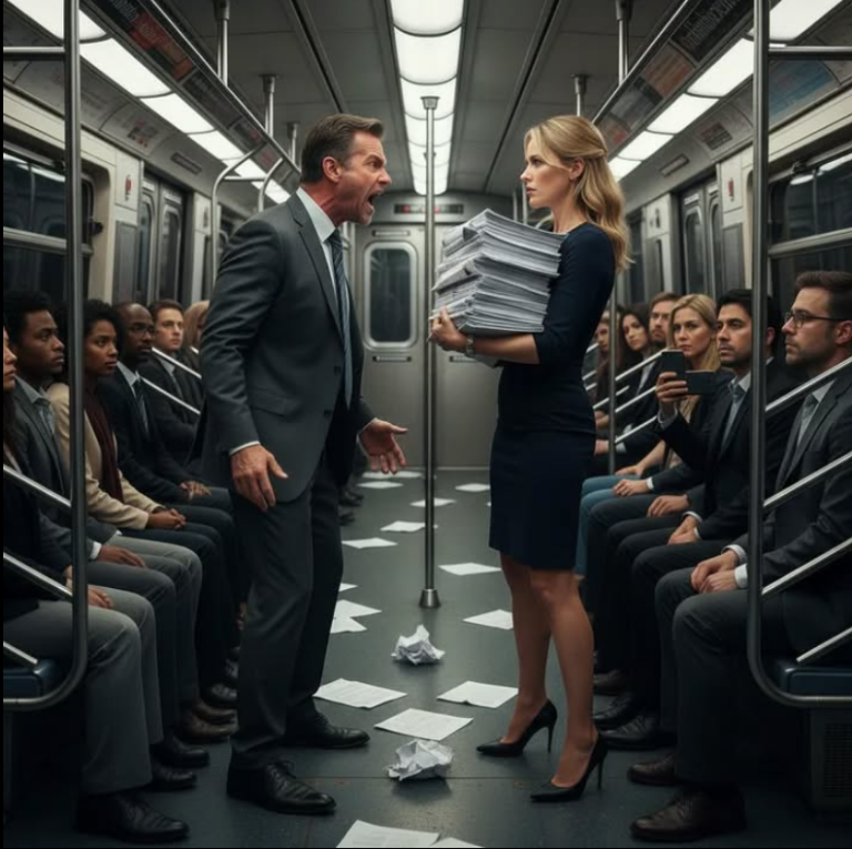 Pendant un retard dans le métro à Manhattan, en pleine heure de pointe, mon patron Richard m'a hurlé au visage : « TU AS VOLÉ 30 000 $ ! » et m'a arraché le dossier de preuves des mains. Un sans-abri qui passait par là a alors dit : « Il ment. Je l'ai vu à la banque hier ; il avait l'air nerveux. »