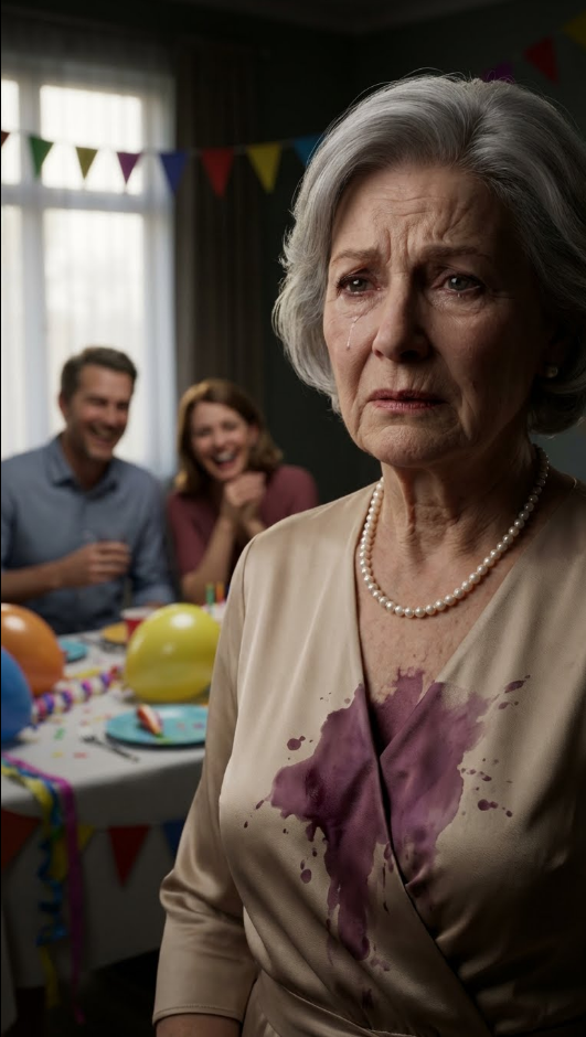 À sa fête d’anniversaire, ma petite-fille m’a renversé un verre de jus de raisin dessus. « Maman a dit que tu n’avais rien à faire ici », a-t-elle lancé, tandis que mon fils et sa femme riaient. Ils me prenaient pour une poule aux œufs d’or, une vieille femme qu’ils pourraient plumer. Ils avaient oublié que mon nom figurait sur un document qui allait les mettre à la rue.