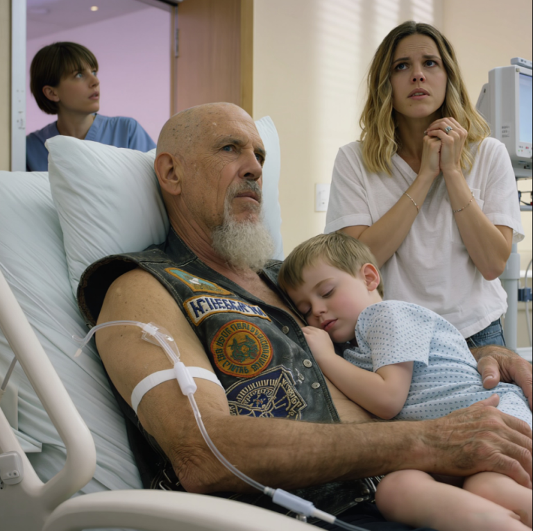 Un motard de 68 ans, hospitalisé, a entendu les pleurs d'un tout-petit – et son geste a transformé le service hospitalier en une scène inattendue.