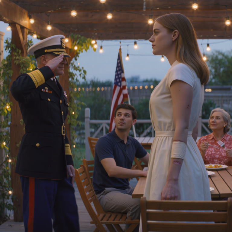 « Pourquoi tu ne caches pas cette cicatrice ? » demanda mon frère, assez fort pour couvrir les rires sous la pergola de ma tante. « Personne n'a envie de voir ça pendant qu'on mange. »