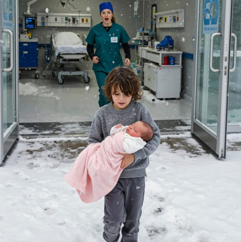 Un garçon de 7 ans est entré aux urgences en portant sa petite sœur — et ses paroles ont ému tout le monde aux larmes.