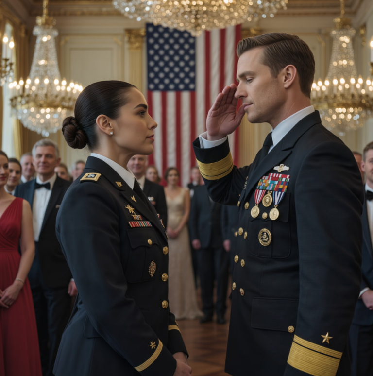 Elle s'est moquée de moi comme si je ne valais rien, devant des centaines de personnes. Mais quand son époux s'est incliné et a dit « Madame… Commandant », on aurait pu entendre les mâchoires se décrocher.