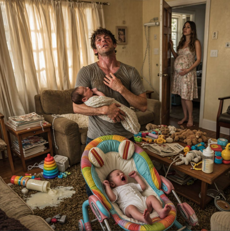 Il m'a traitée comme une bonne après mon accouchement… jusqu'au jour où je l'ai laissé seul avec nos jumeaux. Quand je suis rentrée et que je l'ai vu pleurer par terre, serrant dans ses bras deux bébés hurlants, il a enfin compris la douleur qu'il avait ignorée.