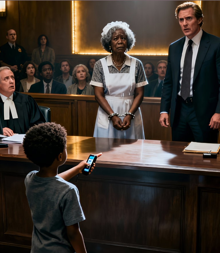 Accusée seule au tribunal… jusqu’à ce que son fils se lève