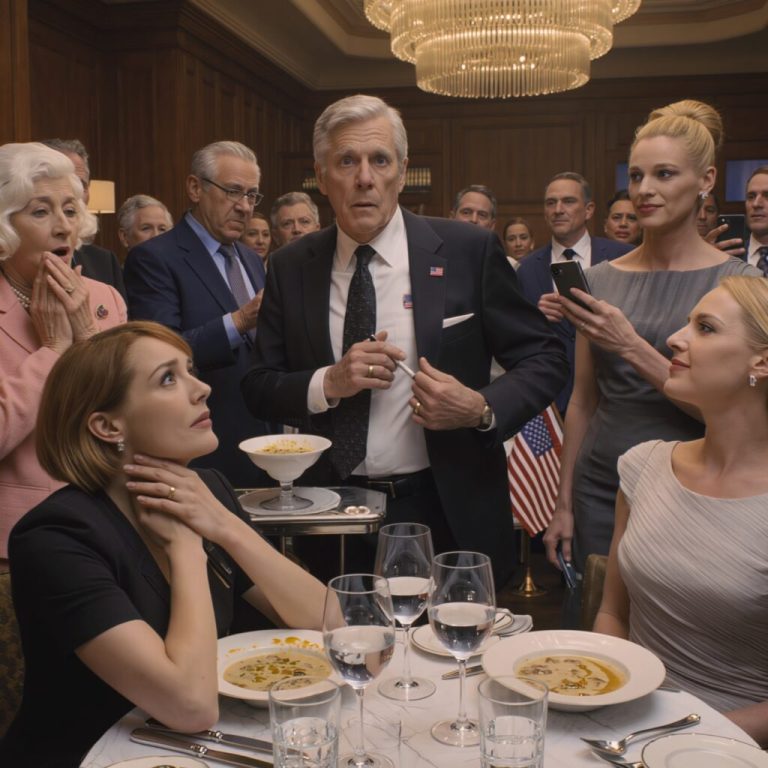 Ma sœur a minimisé mon allergie devant toute la table, puis m'a délibérément tendu un bol de soupe « sans danger » au crabe. Elle pensait que je cherchais juste à attirer l'attention, mais elle n'a pas remarqué le PDG milliardaire assis en face de moi se lever d'un bond, son EpiPen déjà à la main, et appeler les secours, transformant ce dîner VIP en une scène dont personne ne pouvait se sortir.