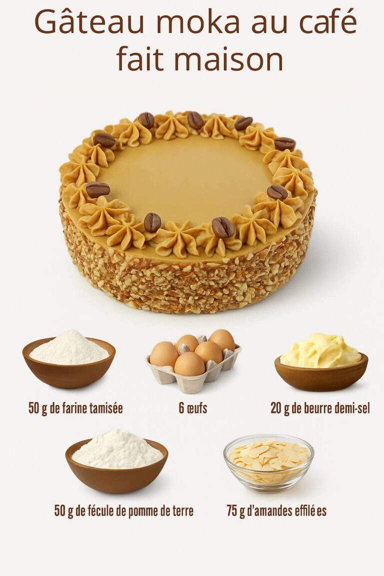 Gâteau Moka au café – Un classique raffiné à l’arôme envoûtant