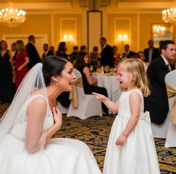 La crise de ma fille à mon mariage semblait surgir de nulle part… jusqu’à ce que la manche retroussée de mon fiancé révèle un bleu qui correspondait parfaitement à son histoire. À cet instant, la vérité a brisé la cérémonie devant tous nos invités…