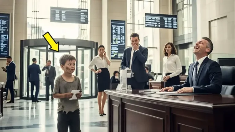 Un enfant pauvre entre dans une banque de luxe… et fait vaciller un millionnaire