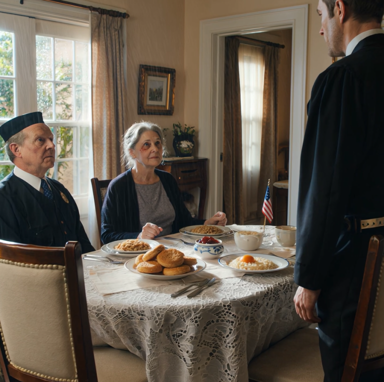 Mon fils m'a frappé et je suis resté silencieux. Le lendemain matin, j'ai préparé un festin. Il a souri et a dit : « Alors tu as enfin compris », mais son visage s'est transformé dès qu'il a vu qui était assis à table.
